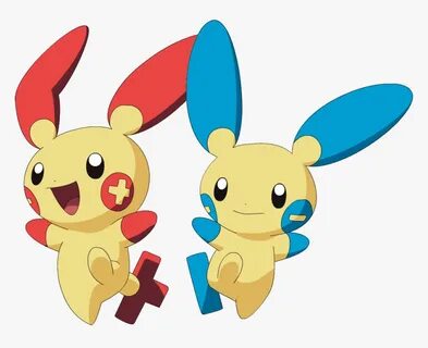 Plusle And Minun - Minun Plusle, HD Png Download - kindpng