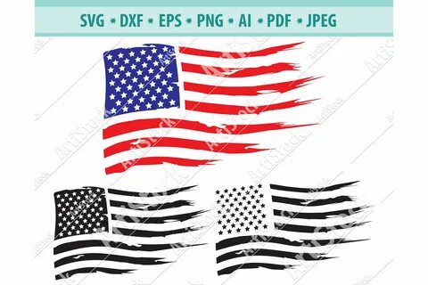 American Distressed Flag Svg SVG File - Download Free Font -