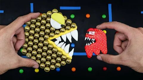 Magnetic Pacman vs Ghosts Battle Pacman stop motion @Mr. Pac