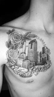 30 Los Angeles Skyline Tattoo Designs For Men - Southern Cal