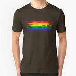 GAY PRIDE HOMME LGBT Rainbow Lesbian Festival cœur droit Bi 