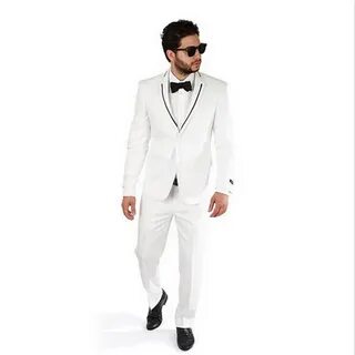 2018 Bespoke Made Suits Men Suits Slim Fit White Tuxedo Fash