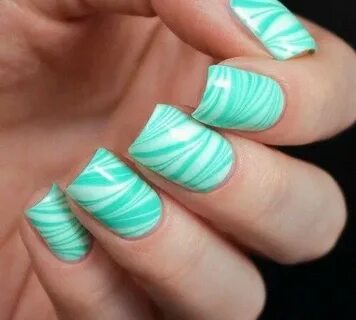 Mint Green Nails Mint green nails, Green nail designs, Green