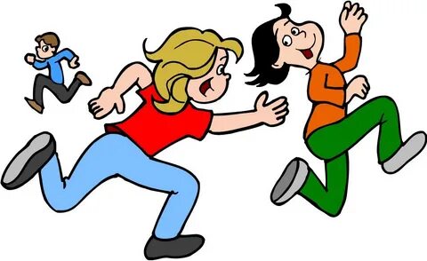 Clip art of running humans free image download