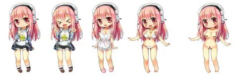 apron bandaid bikini cat smile chibi headphones naked apron 