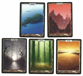 Unhinged Complete 5 Land Set Magic The Gathering Mtg Vintage