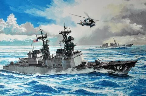 Рисунок Destroyer USS Spruance на рабочий стол Флот War Wall