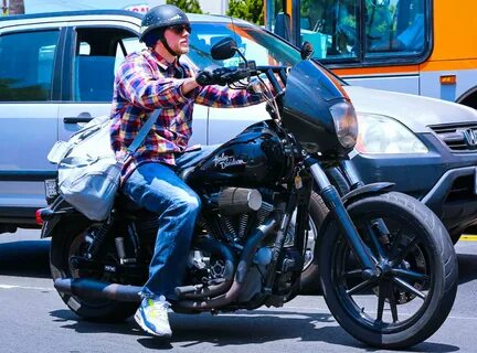 Jax Teller (Charlie Hunnam) on a 2017 Harley-Davidson ® Low 