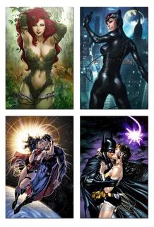 Poison Ivy Batman Comics Poster Superman Kiss Wonder Woman P