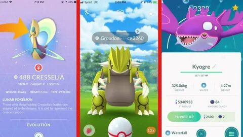 NEW SHINY CRESSELIA RELEASE IN POKEMON GO! Shiny Kyogre & Gr