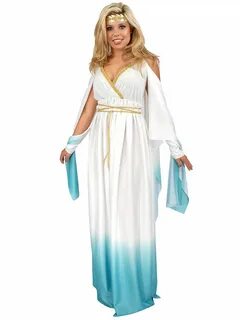 Womens Plus White & Blue Greek Goddess Goddess costume, Gree