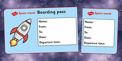 Space Travel Agency Role Play Tickets Space travel, Space ac