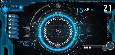 ひ ど い Rainmeter Skin Jarvis - ハ コ イ カ ン プ ン