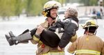 Hunky Fireman Smiles From Ear To Ear When Grandma Tells Him 