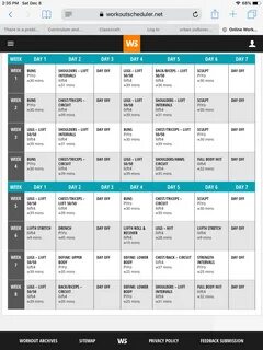 Liift4 and Piyo hybrid workout Workout calendar, Beachbody w