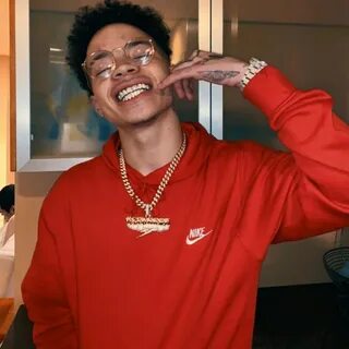 Sweatshirt red hoody Nike worn by Lil Mosey on his account I