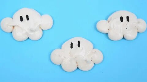 Super Mario Meringue Cloud Cookies - QUAKE N BAKE - YouTube