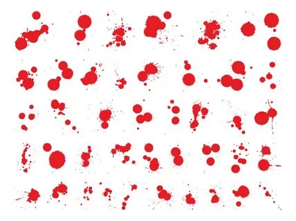 Splattered Blood Set Vector Art & Graphics freevector.com