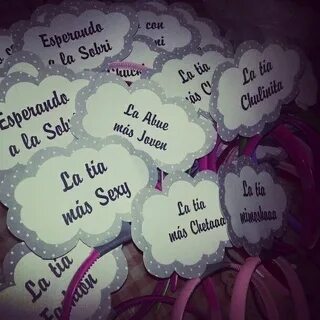 Vinchas con frases para baby shower Baby shower carteles, Ba