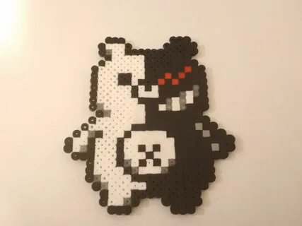 Danganronpa Monokuma Pixel Perler Beads Perler bead template