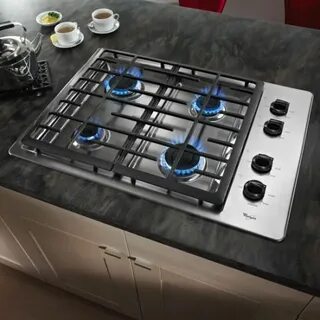 Whirlpool 30" 4-Burner Gas Cooktop Stainess Steel W5CG3024XS