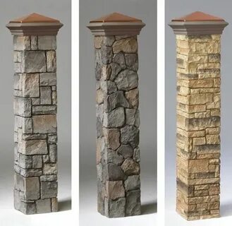 Decorative Stone Post Covers by Deckorators Outdoor stone, B
