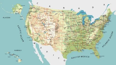 Mapa de carreteras de Estados Unidos Mapas de carreteras, Ma