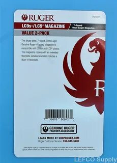 NEW Ruger LC9 LC9s EC9s Magazine w/Extension 7-Round RD 9mm 