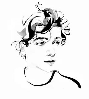 Timothee Chalamet by Roberto Moreno Viñas (x) " Line art dra