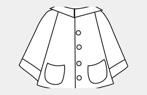 Raincoat Cliparts - Coat Black And White Clipart, Cliparts &