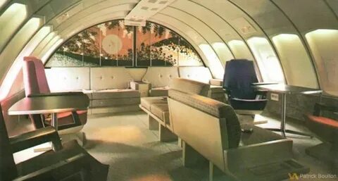 JAL (Japan AirLines) Boeing 747 Upper Deck Lounge Airline in