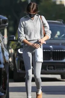 Kaia Gerber - In grey leggings seen after workout in Los Ang