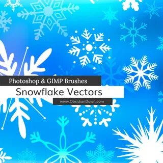 Snowflake Vectors Photoshop and GIMP Brushes by redheadstock