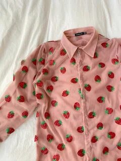 Strawberry Shirt Strawberry shirt, Aesthetic clothes, Kawaii