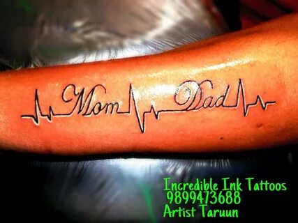 Mom Dad #Heartbeat #Tattoo Tatuajes de creer, Latidos de cor