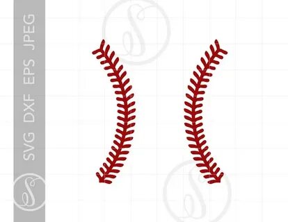 Baseball Laces SVG Baseball Stitches Svg Clipart Download Et