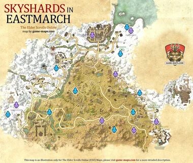 Eastmarch Skyshards Location Map The Elder Scrolls Online (E