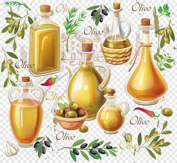 Olive oil Soybean oil Fruit Food, olive oil and olive fruit 