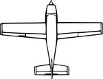 Clipart Cessna Airplane Top Down View - Birds Eye View Of Pl