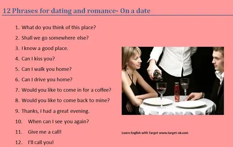 12 Phrases for dating and romance - On a date English vocabu