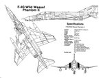 F-4G PHANTOM "Wild Weasel" BOOKMARK Aviation Military Aircra