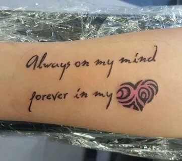Show your love with the forever in my heart tattoo.