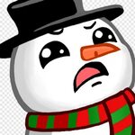 Snowman Emoji - Olafdisgust Discord Emoji, Transparent Png -