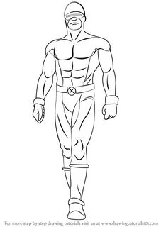 How to Draw Cyclops from X-Men - DrawingTutorials101.com X m