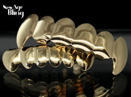 ✔ Custom Fit 14k Gold Plated Vampire Teeth Grillz Caps Top B