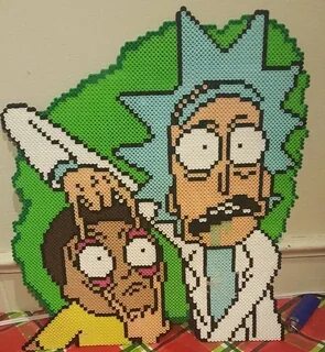 Rick and Morty by @itsnotlindsayitslindsey Perler beads desi