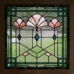 Art Deco Stained Glass Patterns transoms art deco shells sta