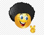Hair Clipart Big Hair - Gif Smiley - Free Transparent PNG Cl