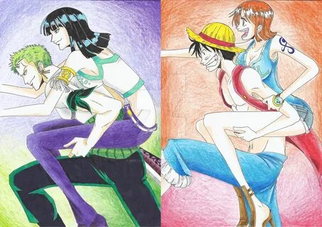 One Piece Wallpaper: One Piece Nico Robin Vs Luffy