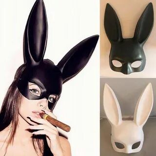 Halloween Long Ears Rabbit Bunny Mask Party Costume Cosplay 